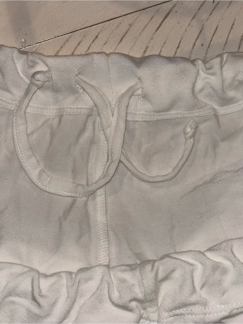SKIMS White Wide-Leg Lounge Pants with Elastic Waist - Picture 3 of 4